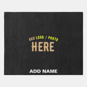 STYLISH MODERN CUSTOMIZABLE BLACK VERIFIED BRANDED RUG