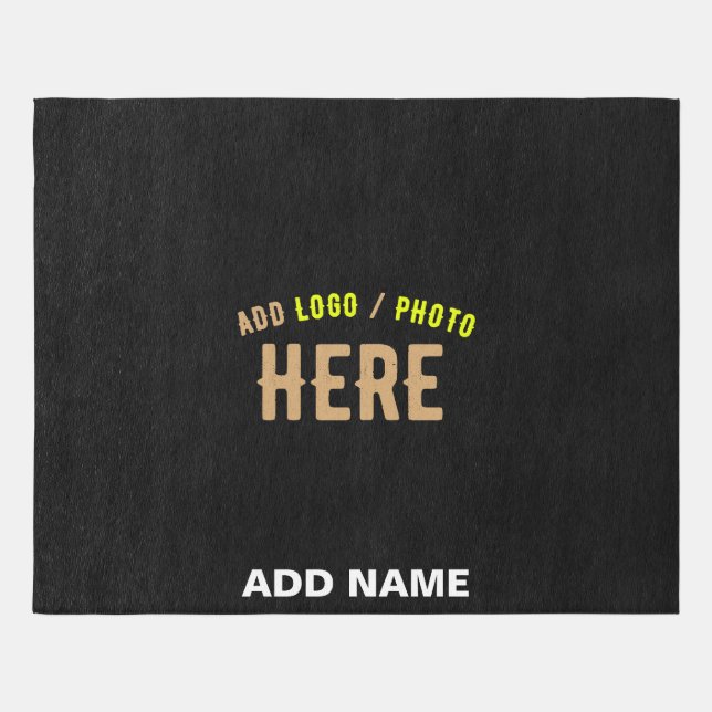 STYLISH MODERN CUSTOMIZABLE BLACK VERIFIED BRANDED RUG (Front)