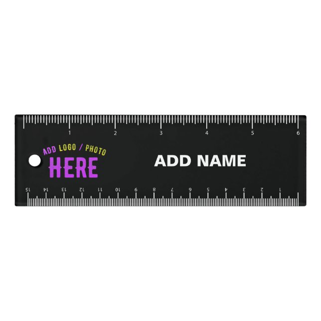 STYLISH MODERN CUSTOMIZABLE BLACK VERIFIED BRANDED RULER (Front)