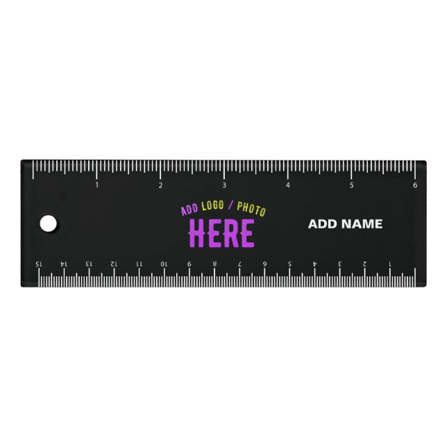 STYLISH MODERN CUSTOMIZABLE BLACK VERIFIED BRANDED RULER (Front)