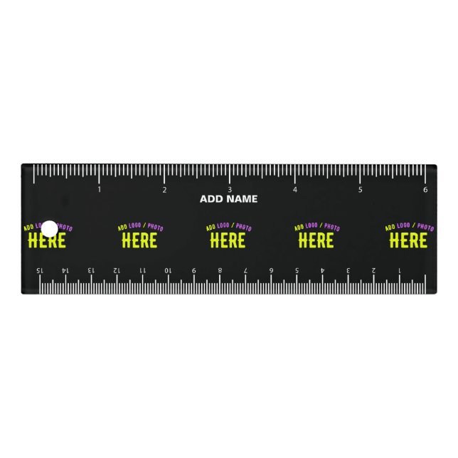 STYLISH MODERN CUSTOMIZABLE BLACK VERIFIED BRANDED RULER (Front)