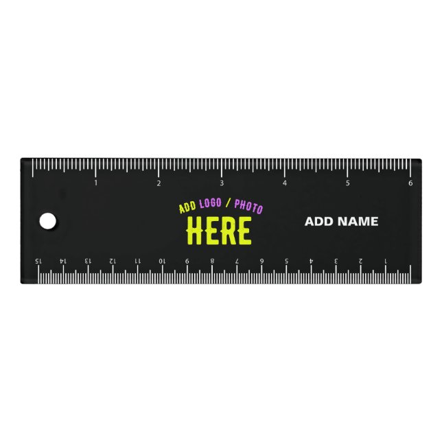 STYLISH MODERN CUSTOMIZABLE BLACK VERIFIED BRANDED RULER (Front)
