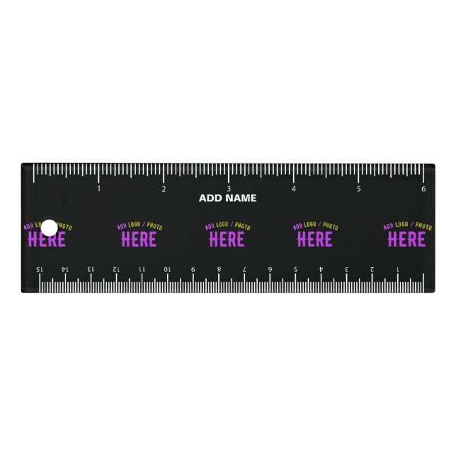 STYLISH MODERN CUSTOMIZABLE BLACK VERIFIED BRANDED RULER (Front)
