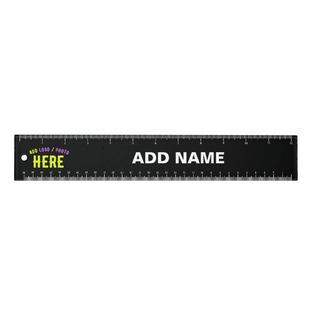 STYLISH MODERN CUSTOMIZABLE BLACK VERIFIED BRANDED RULER (Front)