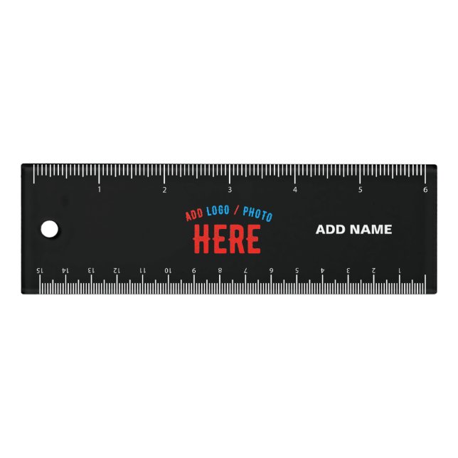 STYLISH MODERN CUSTOMIZABLE BLACK VERIFIED BRANDED RULER (Front)