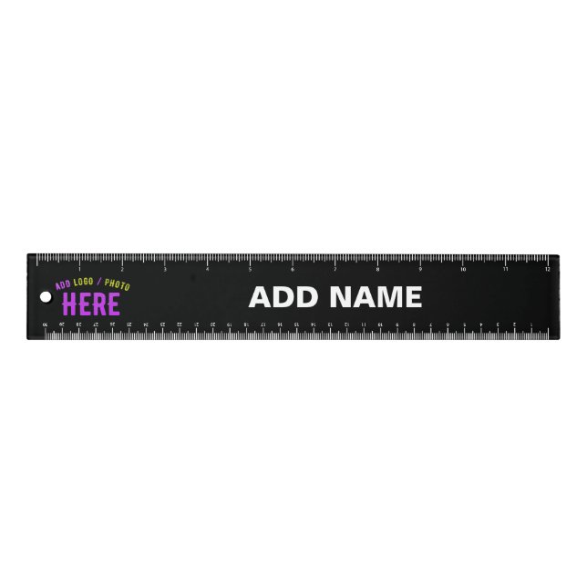 STYLISH MODERN CUSTOMIZABLE BLACK VERIFIED BRANDED RULER (Front)