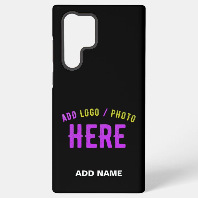 STYLISH MODERN CUSTOMIZABLE BLACK VERIFIED BRANDED SAMSUNG GALAXY CASE (Back)