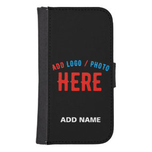 STYLISH MODERN CUSTOMIZABLE BLACK VERIFIED BRANDED GALAXY S4 WALLET CASE