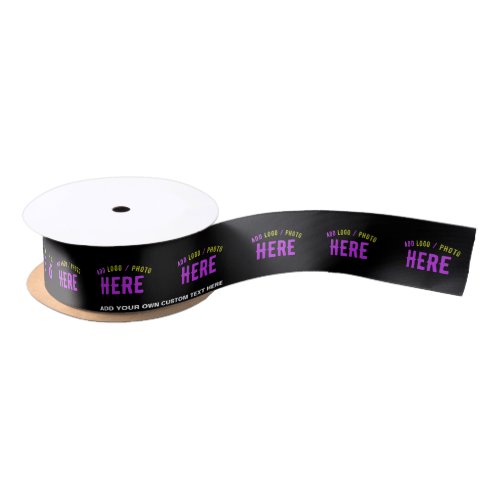 STYLISH MODERN CUSTOMIZABLE BLACK VERIFIED BRANDED SATIN RIBBON