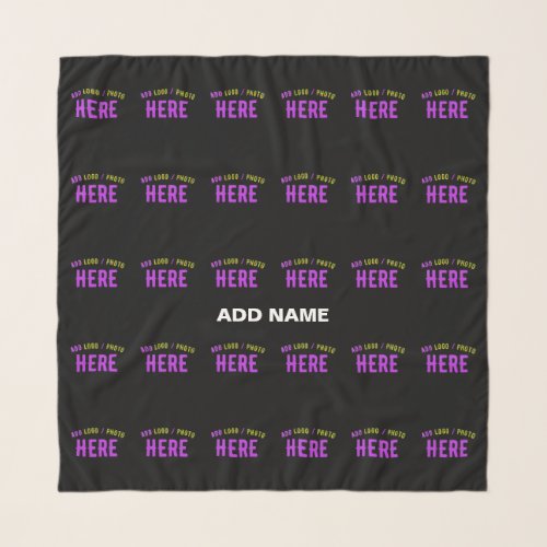 STYLISH MODERN CUSTOMIZABLE BLACK VERIFIED BRANDED SCARF