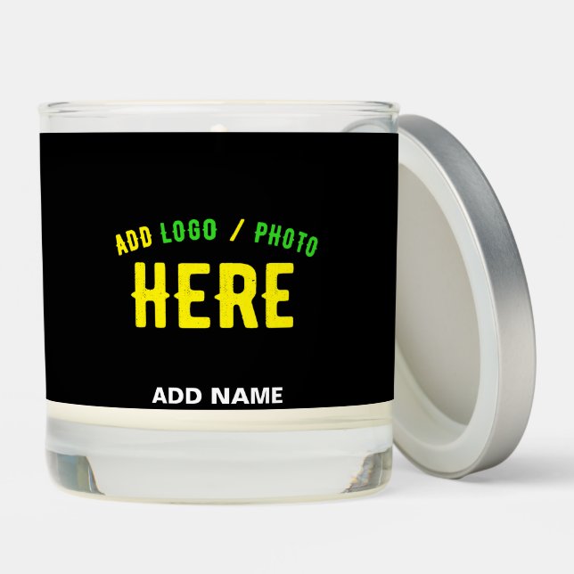 STYLISH MODERN CUSTOMIZABLE BLACK VERIFIED BRANDED SCENTED CANDLE (Lid)