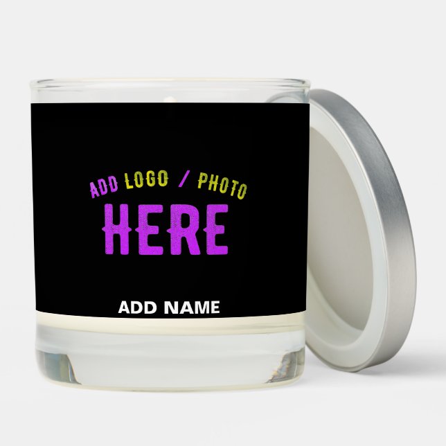 STYLISH MODERN CUSTOMIZABLE BLACK VERIFIED BRANDED SCENTED CANDLE (Lid)