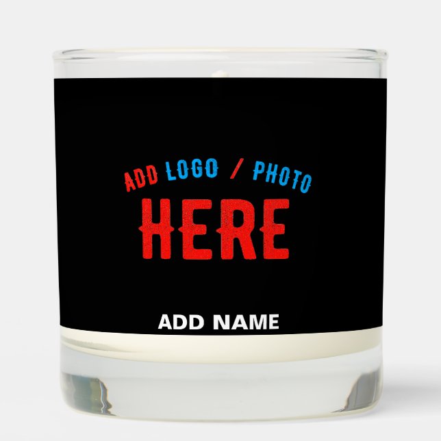 STYLISH MODERN CUSTOMIZABLE BLACK VERIFIED BRANDED SCENTED CANDLE (Front)