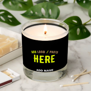 STYLISH MODERN CUSTOMIZABLE BLACK VERIFIED BRANDED SCENTED CANDLE