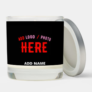 STYLISH MODERN CUSTOMIZABLE BLACK VERIFIED BRANDED SCENTED CANDLE