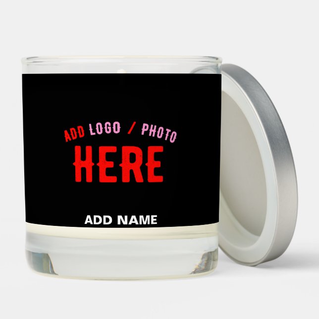 STYLISH MODERN CUSTOMIZABLE BLACK VERIFIED BRANDED SCENTED CANDLE (Lid)