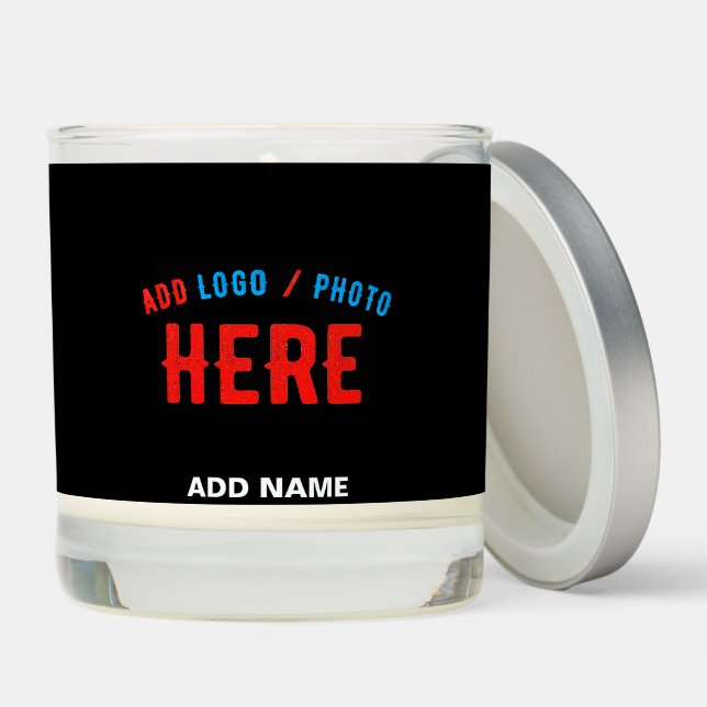 STYLISH MODERN CUSTOMIZABLE BLACK VERIFIED BRANDED SCENTED CANDLE (Lid)