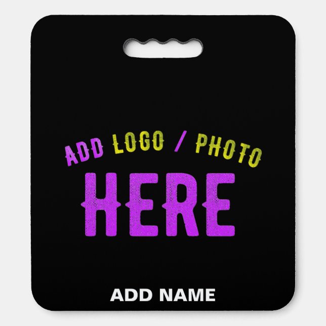 STYLISH MODERN CUSTOMIZABLE BLACK VERIFIED BRANDED SEAT CUSHION (Front Vertical)
