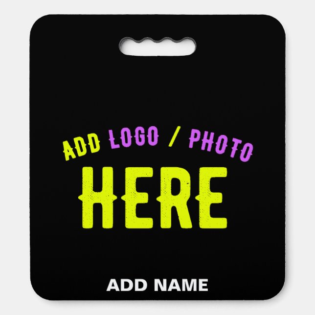 STYLISH MODERN CUSTOMIZABLE BLACK VERIFIED BRANDED SEAT CUSHION (Front Vertical)