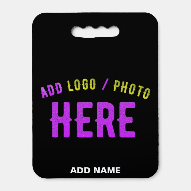 STYLISH MODERN CUSTOMIZABLE BLACK VERIFIED BRANDED SEAT CUSHION (Front Vertical)