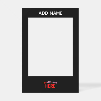 STYLISH MODERN CUSTOMIZABLE BLACK VERIFIED BRANDED SELFIE FRAME