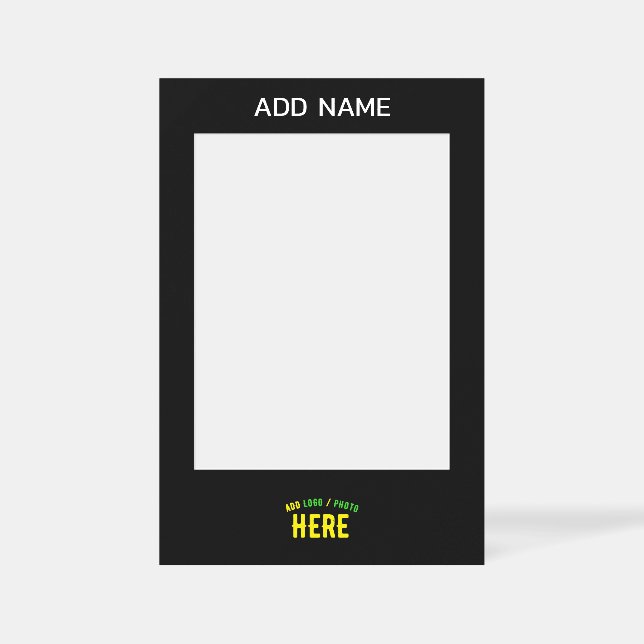 STYLISH MODERN CUSTOMIZABLE BLACK VERIFIED BRANDED SELFIE FRAME (Front)