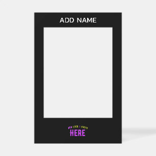 STYLISH MODERN CUSTOMIZABLE BLACK VERIFIED BRANDED SELFIE FRAME