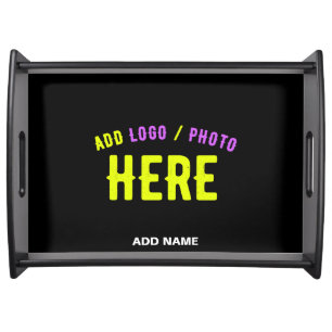 STYLISH MODERN CUSTOMIZABLE BLACK VERIFIED BRANDED SERVING TRAY