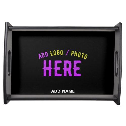 STYLISH MODERN CUSTOMIZABLE BLACK VERIFIED BRANDED SERVING TRAY