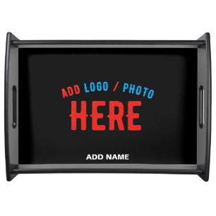 STYLISH MODERN CUSTOMIZABLE BLACK VERIFIED BRANDED SERVING TRAY