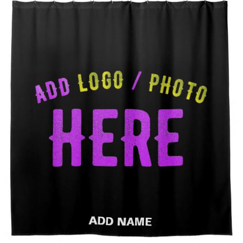 STYLISH MODERN CUSTOMIZABLE BLACK VERIFIED BRANDED SHOWER CURTAIN