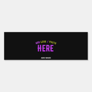 STYLISH MODERN CUSTOMIZABLE BLACK VERIFIED BRANDED SIGN