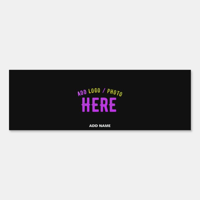 STYLISH MODERN CUSTOMIZABLE BLACK VERIFIED BRANDED SIGN (Front)