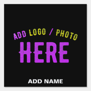STYLISH MODERN CUSTOMIZABLE BLACK VERIFIED BRANDED SIGN