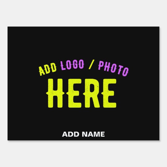 STYLISH MODERN CUSTOMIZABLE BLACK VERIFIED BRANDED SIGN (Front)