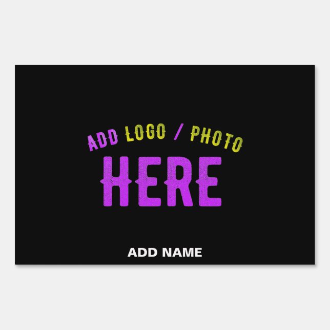 STYLISH MODERN CUSTOMIZABLE BLACK VERIFIED BRANDED SIGN (Front)