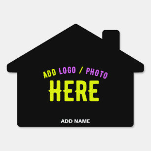 STYLISH MODERN CUSTOMIZABLE BLACK VERIFIED BRANDED SIGN