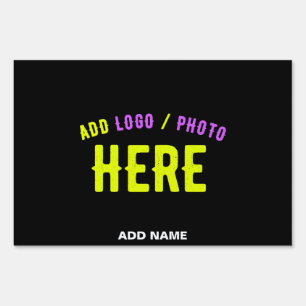 STYLISH MODERN CUSTOMIZABLE BLACK VERIFIED BRANDED SIGN
