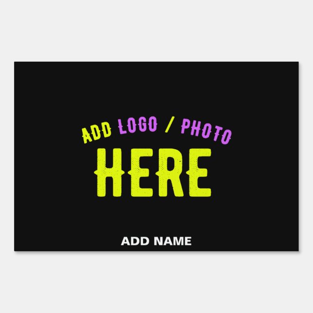 STYLISH MODERN CUSTOMIZABLE BLACK VERIFIED BRANDED SIGN (Front)