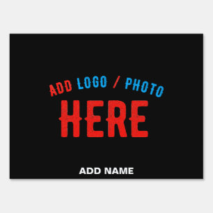 STYLISH MODERN CUSTOMIZABLE BLACK VERIFIED BRANDED SIGN