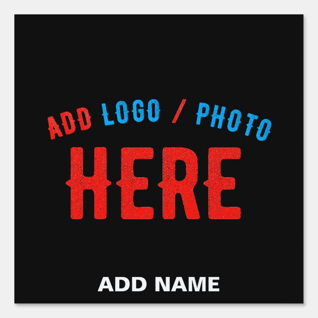 STYLISH MODERN CUSTOMIZABLE BLACK VERIFIED BRANDED SIGN (Front)