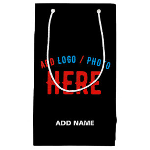 STYLISH MODERN CUSTOMIZABLE BLACK VERIFIED BRANDED SMALL GIFT BAG