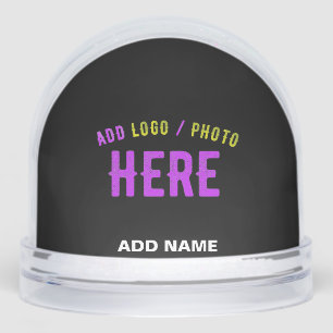 STYLISH MODERN CUSTOMIZABLE BLACK VERIFIED BRANDED SNOW GLOBE