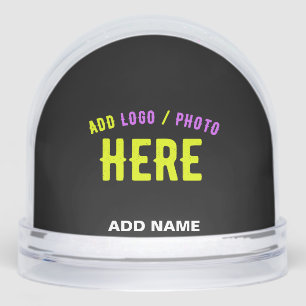 STYLISH MODERN CUSTOMIZABLE BLACK VERIFIED BRANDED SNOW GLOBE
