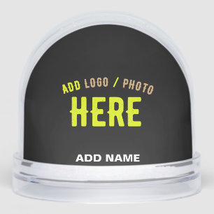 STYLISH MODERN CUSTOMIZABLE BLACK VERIFIED BRANDED SNOW GLOBE