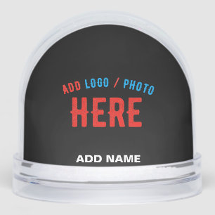 STYLISH MODERN CUSTOMIZABLE BLACK VERIFIED BRANDED SNOW GLOBE