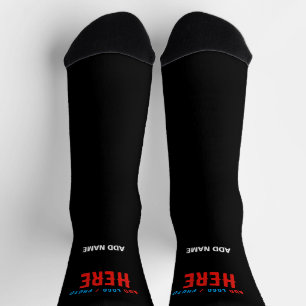 STYLISH MODERN CUSTOMIZABLE BLACK VERIFIED BRANDED SOCKS