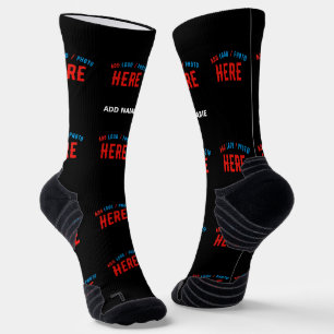 STYLISH MODERN CUSTOMIZABLE BLACK VERIFIED BRANDED SOCKS