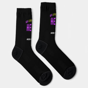 STYLISH MODERN CUSTOMIZABLE BLACK VERIFIED BRANDED SOCKS