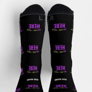 STYLISH MODERN CUSTOMIZABLE BLACK VERIFIED BRANDED SOCKS